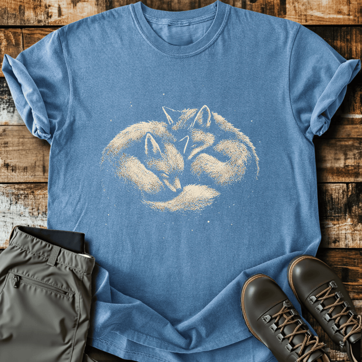 Fox Hugs T-Shirt Funny Hiking Shirt