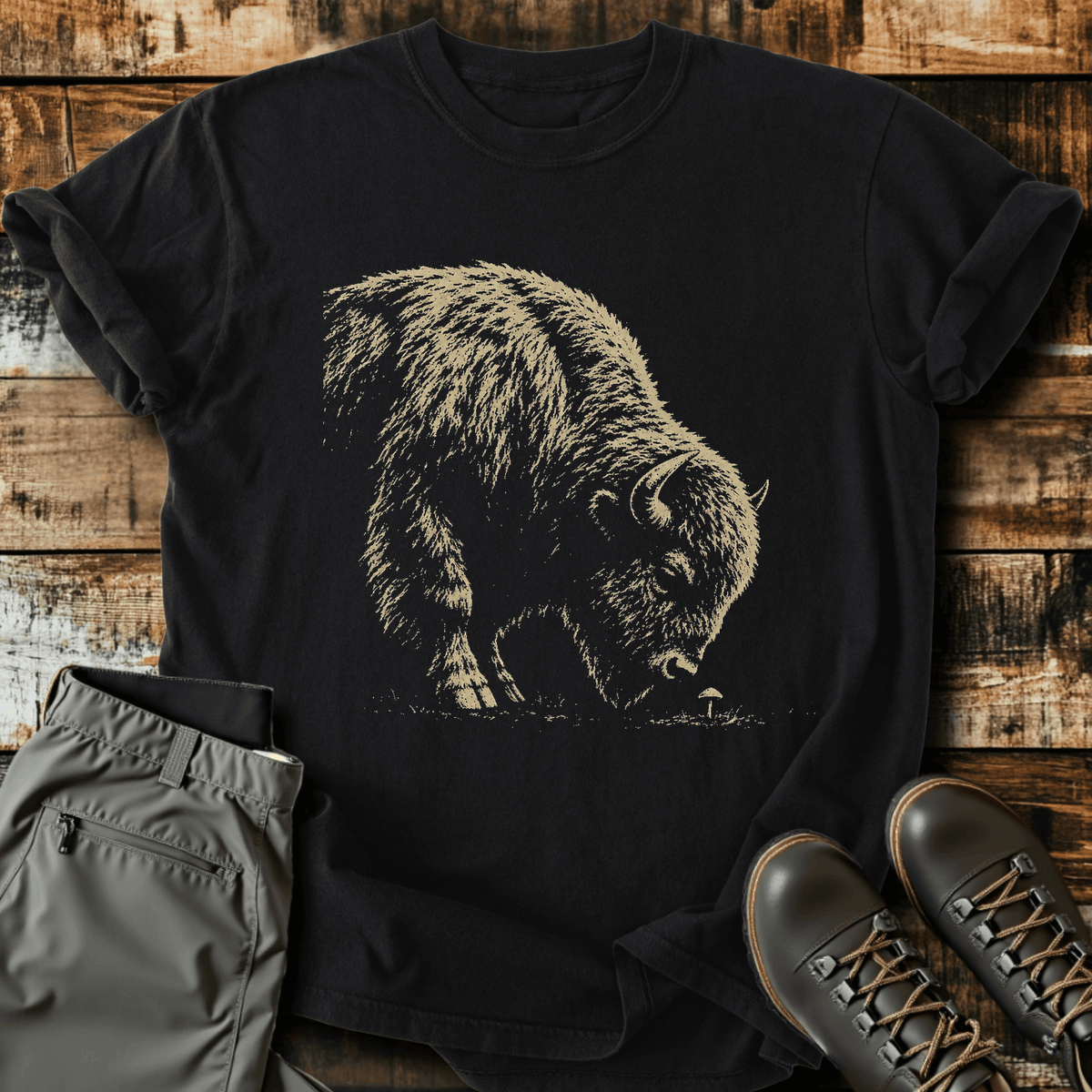 Bison Sigh T-Shirt Funny Hiking Shirt