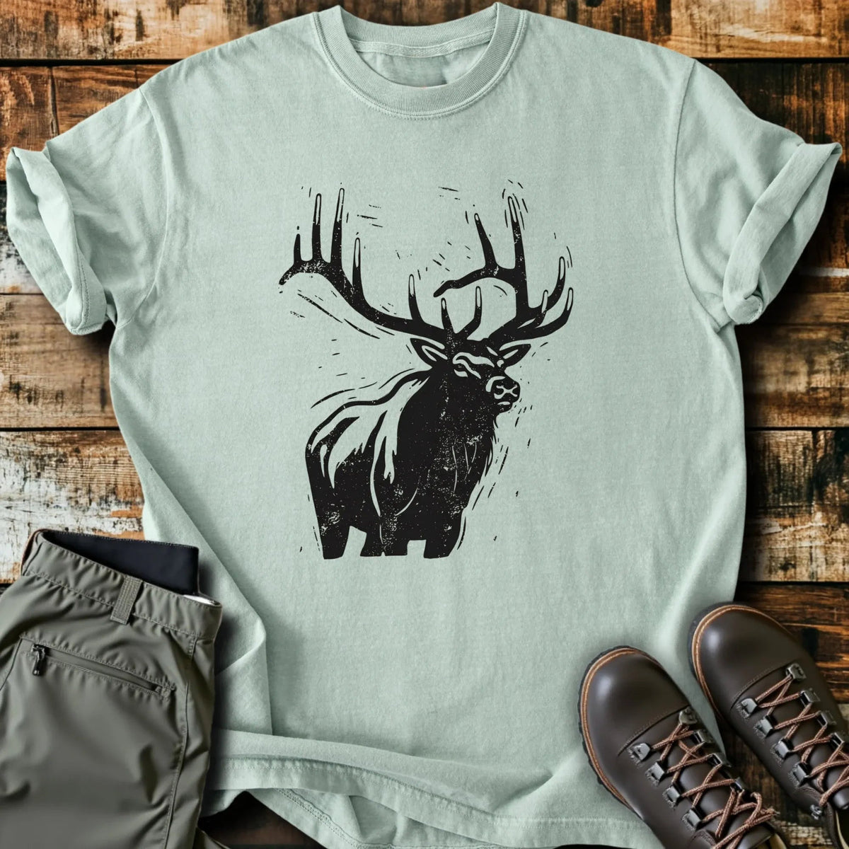 Buck Print T-Shirt - Funny Hiking Graphic Tee - Gift for Hikers - Unisex