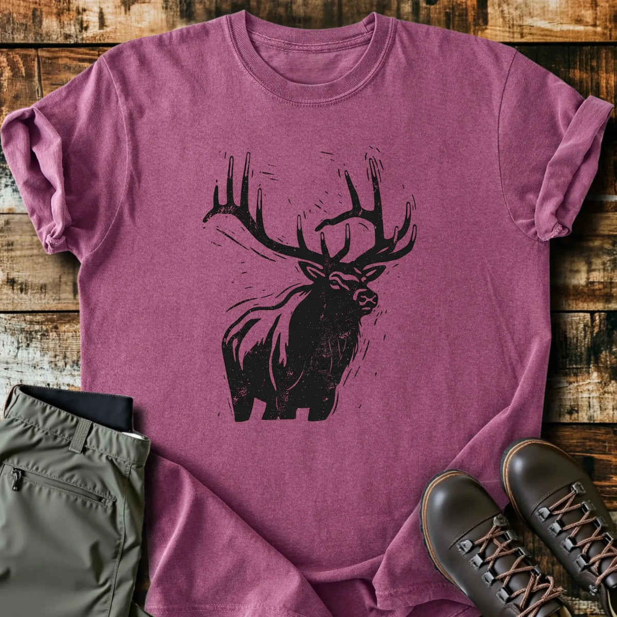 Buck Print T-Shirt - Funny Hiking Graphic Tee - Gift for Hikers - Unisex