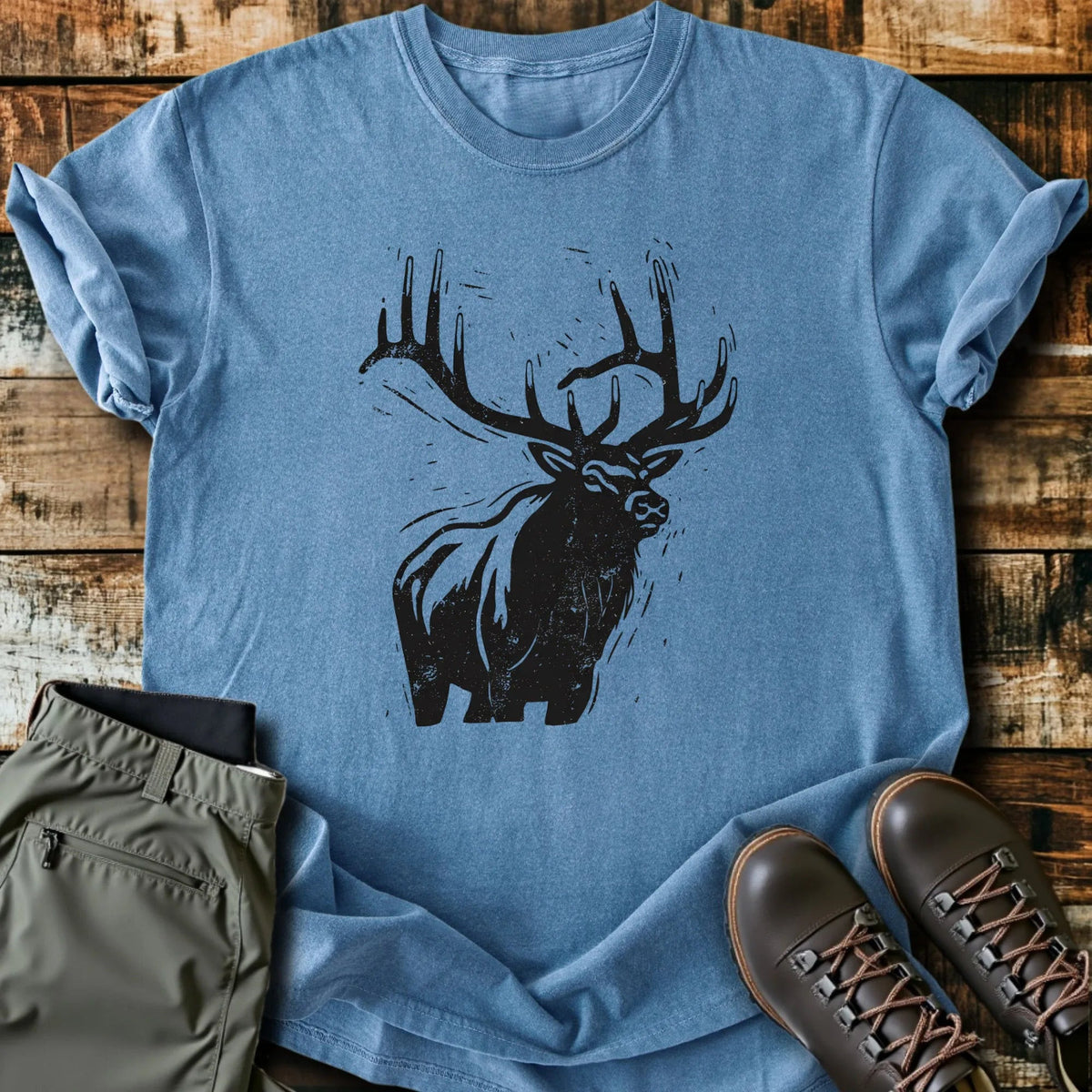 Buck Print T-Shirt - Funny Hiking Graphic Tee - Gift for Hikers - Unisex