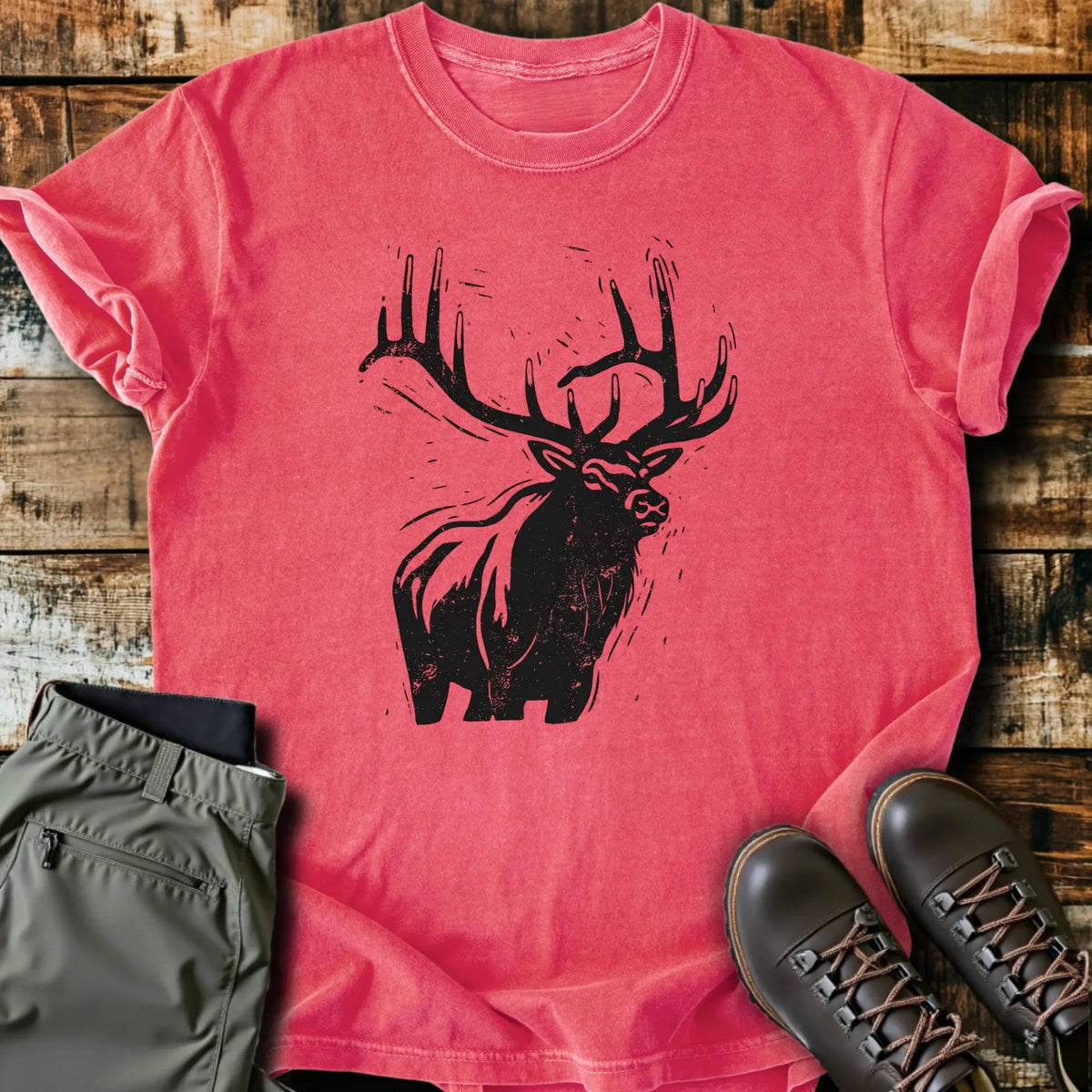 Buck Print T-Shirt - Funny Hiking Graphic Tee - Gift for Hikers - Unisex
