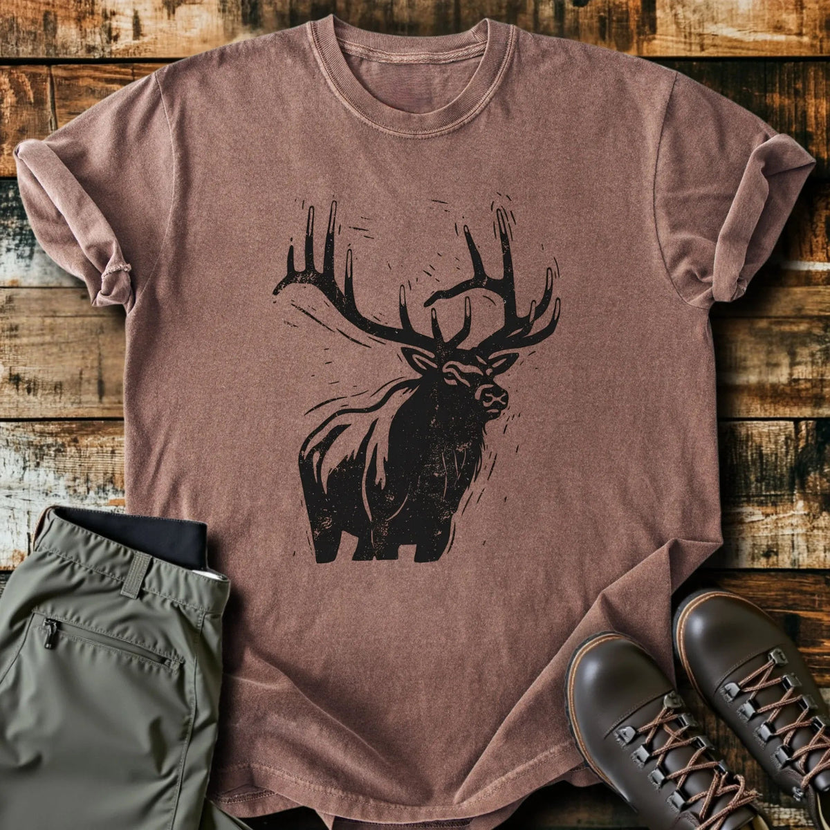 Buck Print T-Shirt - Funny Hiking Graphic Tee - Gift for Hikers - Unisex