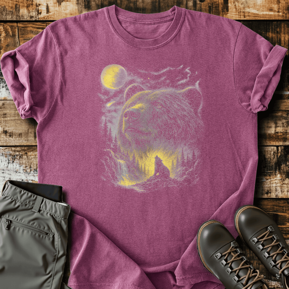 Bear With Me T-Shirt - Funny Hiking Graphic Tee - Gift for Hikers - Unisex