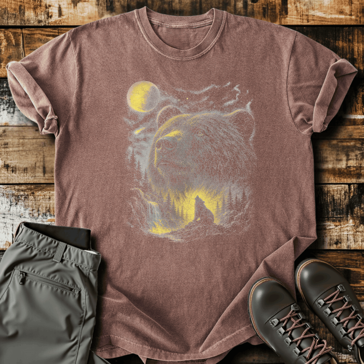 Bear With Me T-Shirt - Funny Hiking Graphic Tee - Gift for Hikers - Unisex