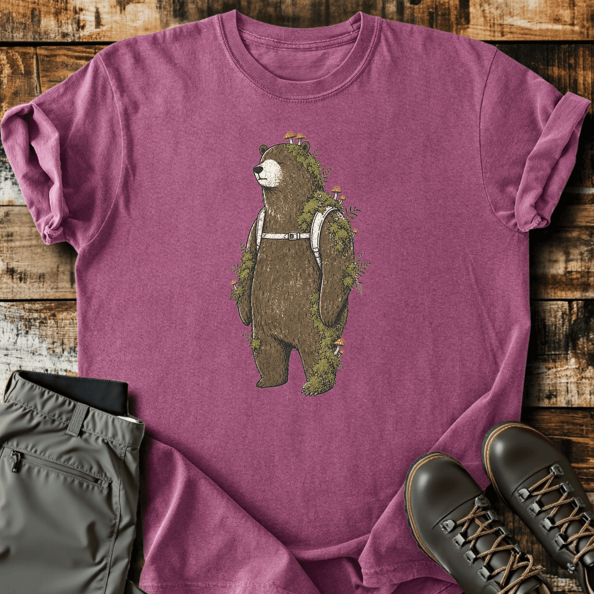 Bearly Wandering T-Shirt - Funny Hiking Graphic Tee - Gift for Hikers - Unisex