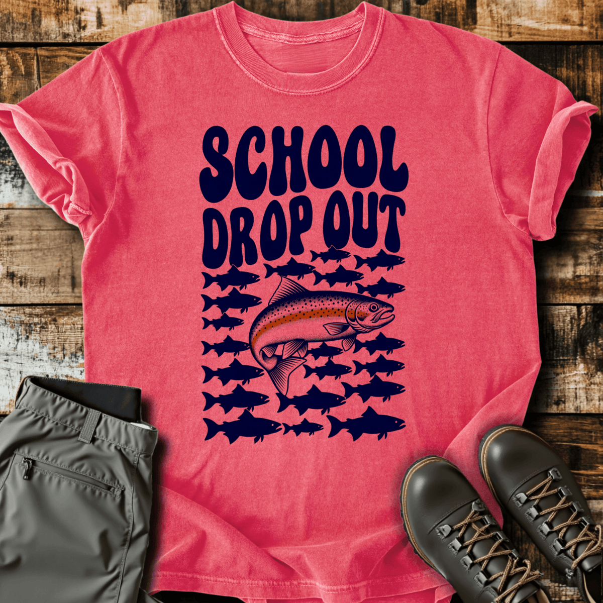 Drop Out T-Shirt - Funny Hiking Graphic Tee - Gift for Hikers - Unisex
