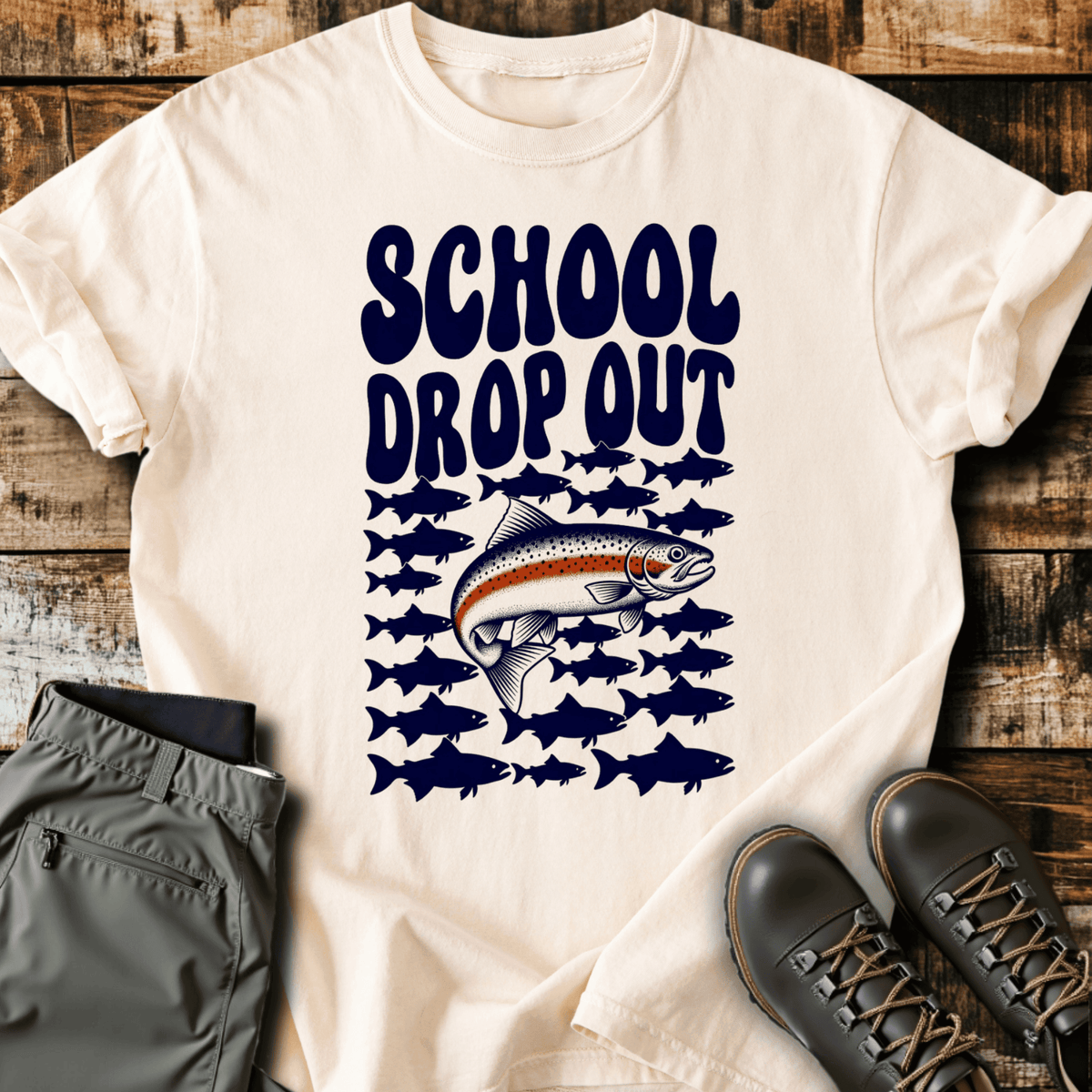 Drop Out T-Shirt - Funny Hiking Graphic Tee - Gift for Hikers - Unisex