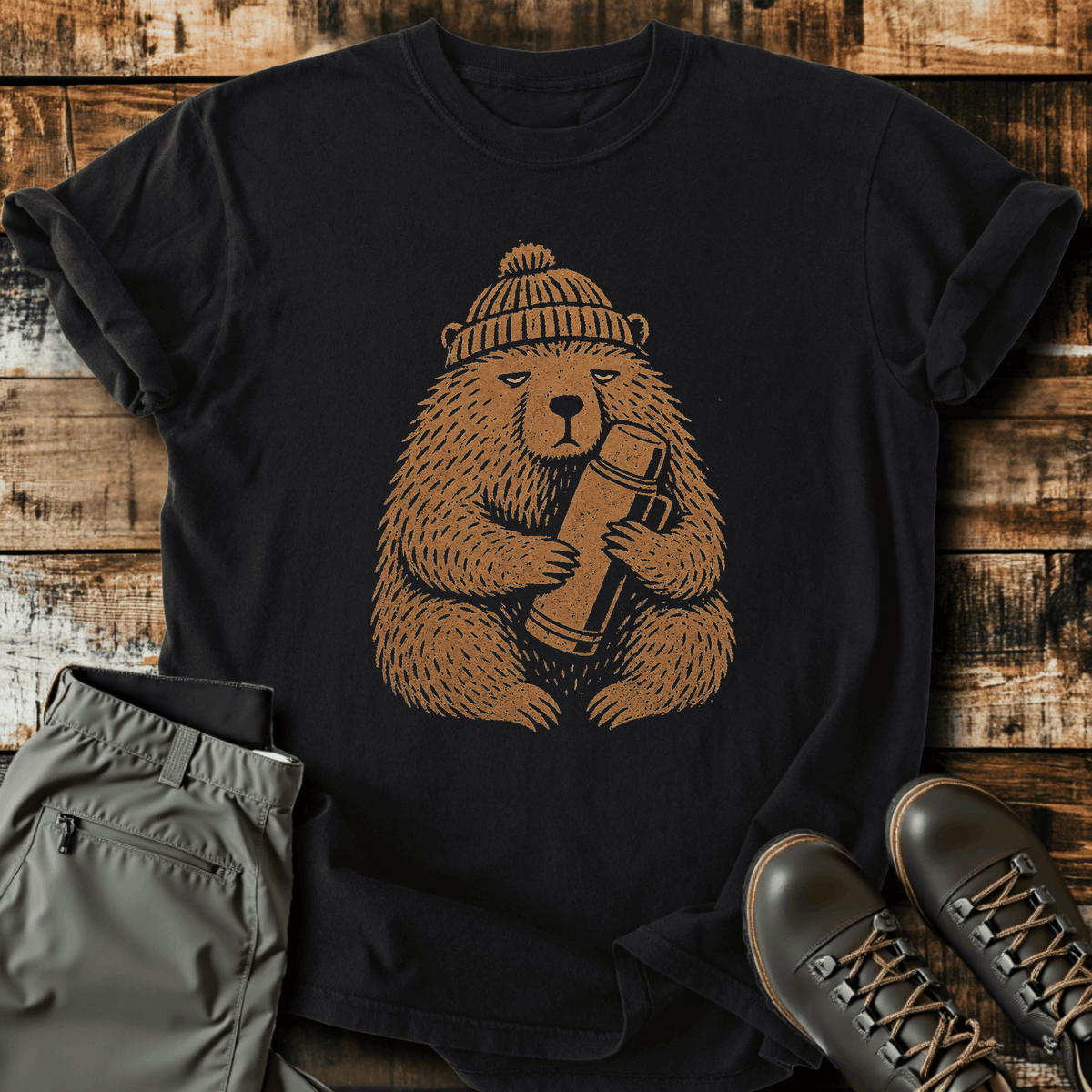 Bearly Awake T-Shirt Funny Hiking Shirt