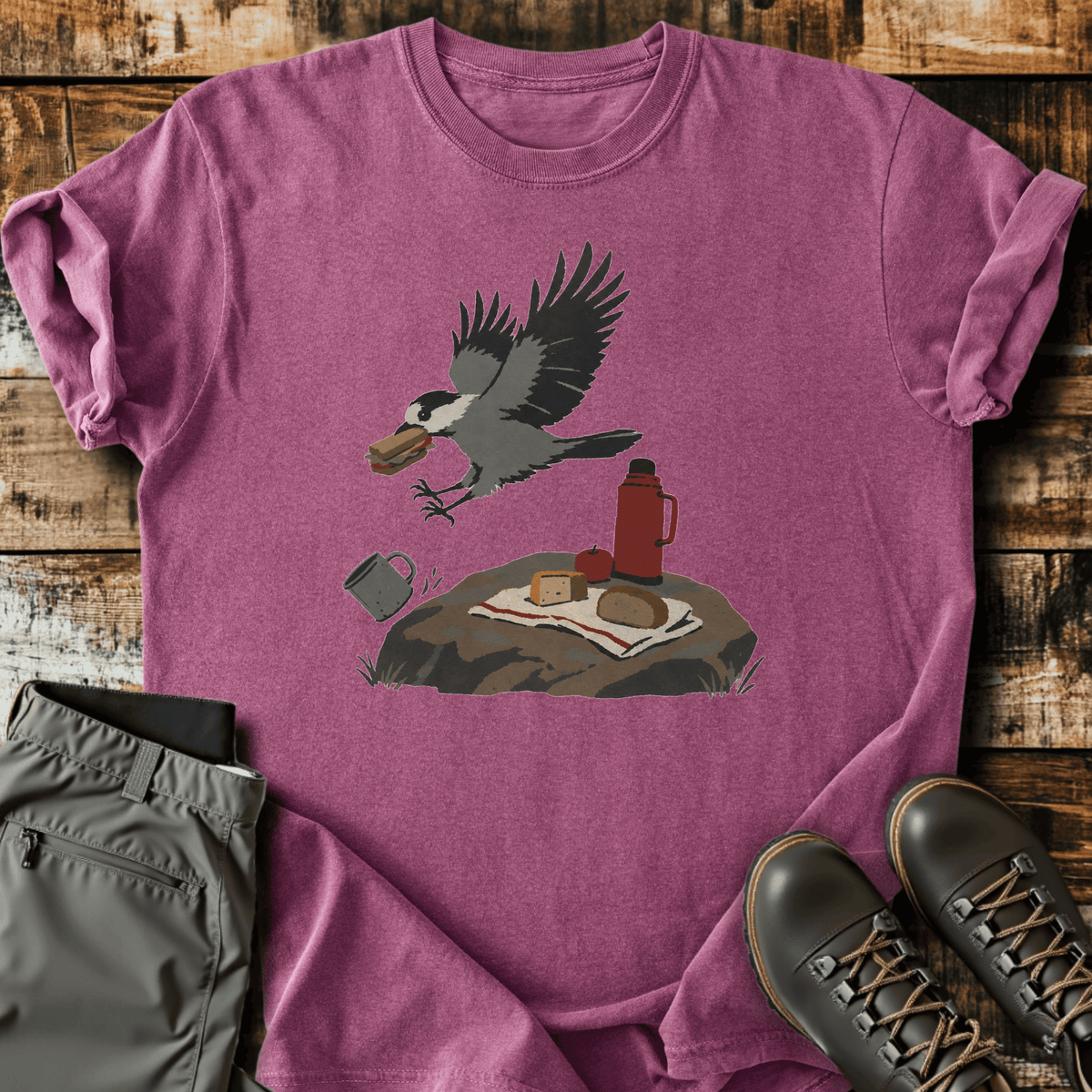 Camp Robber T-Shirt - Funny Hiking Graphic Tee - Gift for Hikers - Unisex