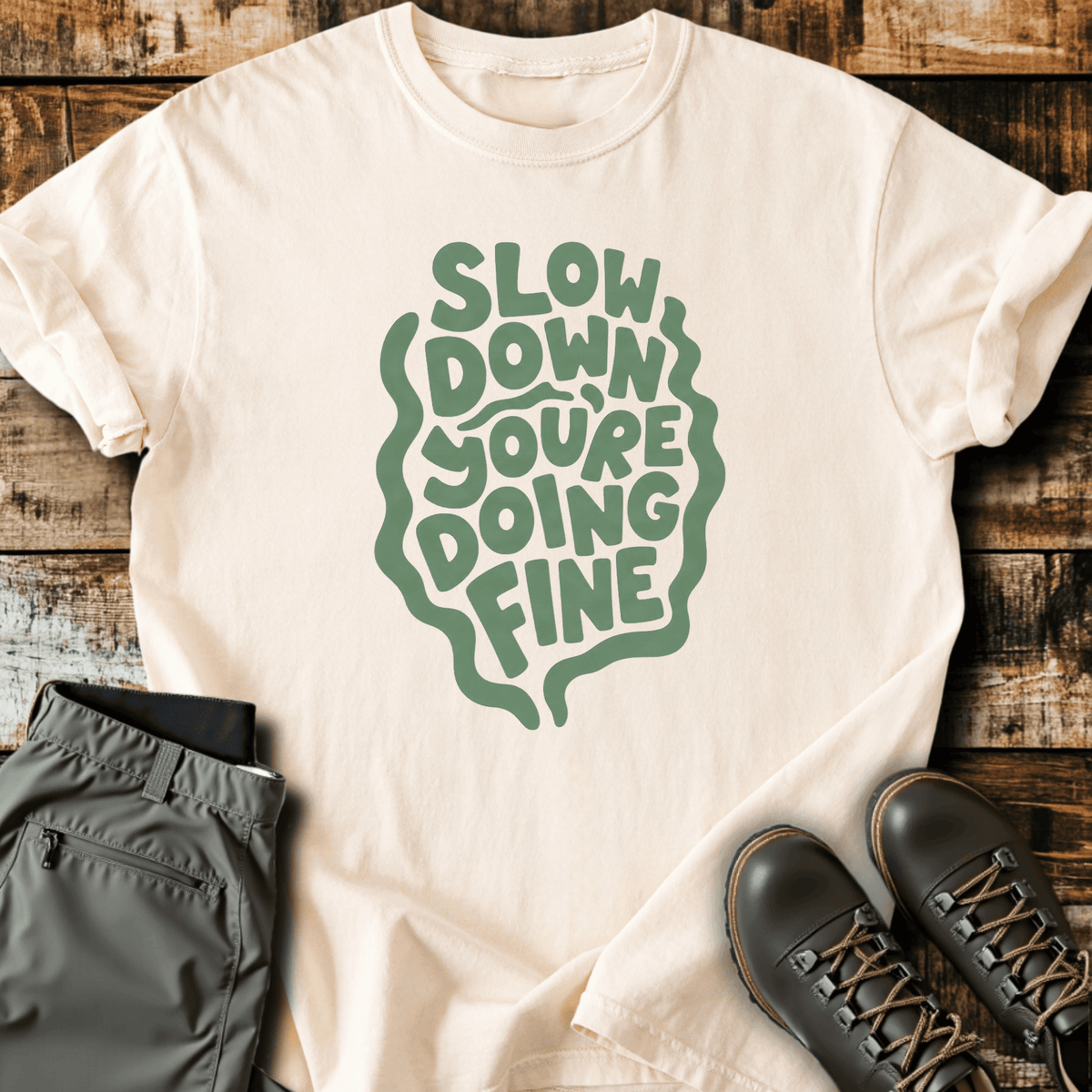 Doing Fine T-Shirt - Funny Hiking Graphic Tee - Gift for Hikers - Unisex