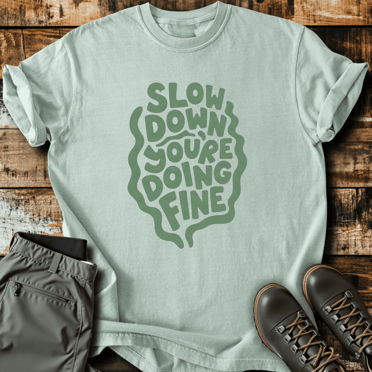 Doing Fine T-Shirt - Funny Hiking Graphic Tee - Gift for Hikers - Unisex