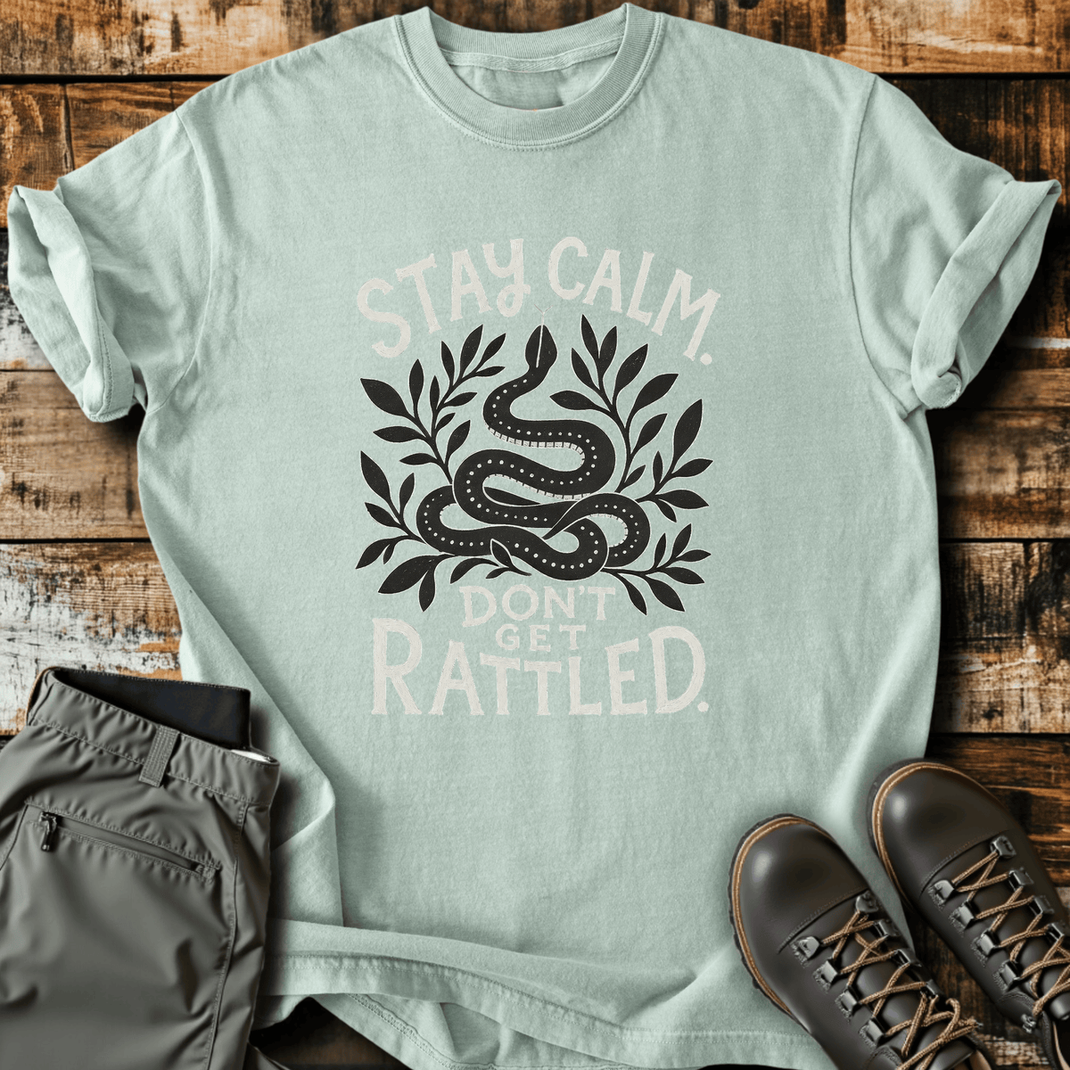 Don't Get Rattled T-Shirt - Funny Hiking Graphic Tee - Gift for Hikers - Unisex