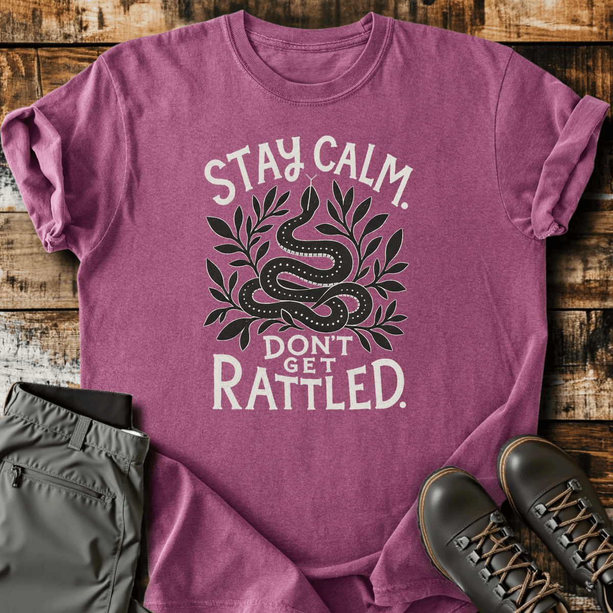 Don't Get Rattled T-Shirt - Funny Hiking Graphic Tee - Gift for Hikers - Unisex