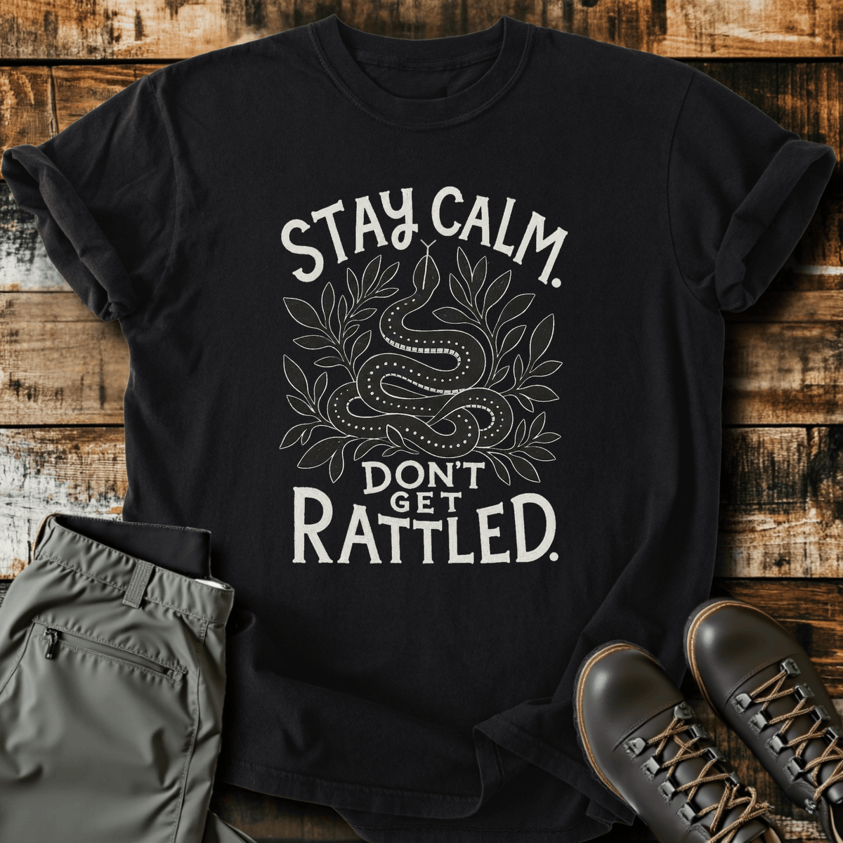 Don't Get Rattled T-Shirt - Funny Hiking Graphic Tee - Gift for Hikers - Unisex