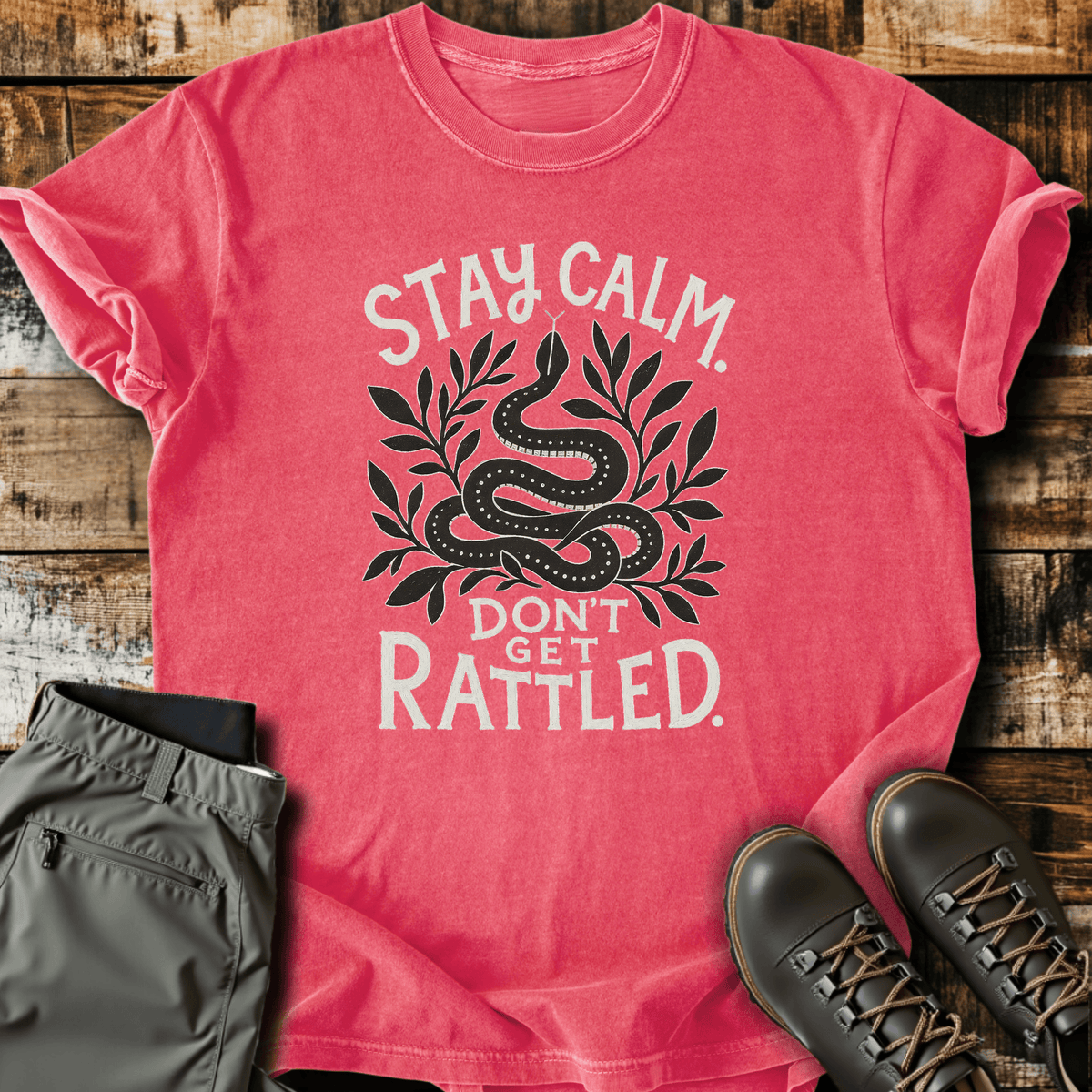Don't Get Rattled T-Shirt - Funny Hiking Graphic Tee - Gift for Hikers - Unisex