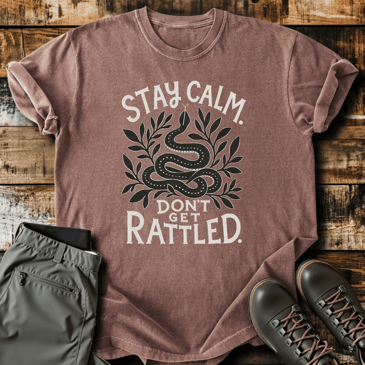 Don't Get Rattled T-Shirt - Funny Hiking Graphic Tee - Gift for Hikers - Unisex