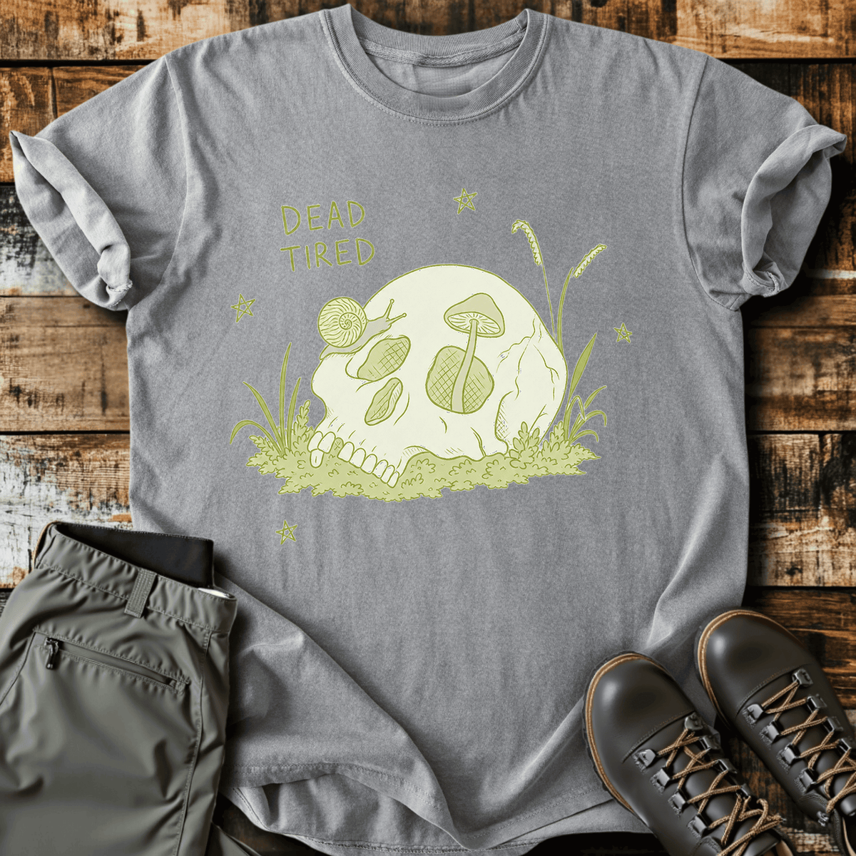 Dead Tired T-Shirt - Funny Hiking Graphic Tee - Gift for Hikers - Unisex