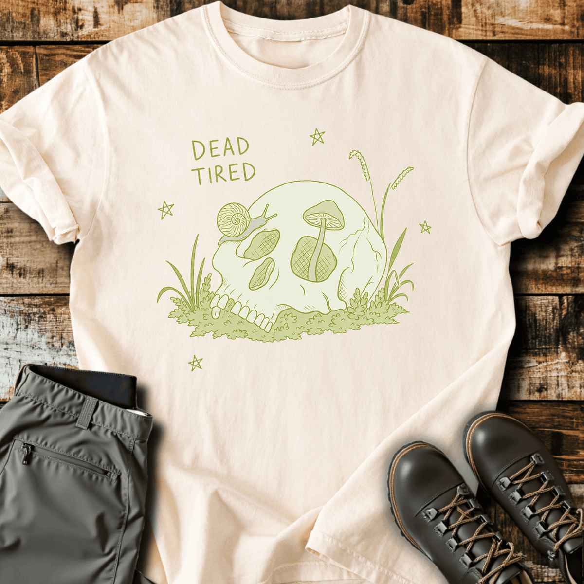 Dead Tired T-Shirt - Funny Hiking Graphic Tee - Gift for Hikers - Unisex