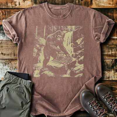 Bigfoot Ironing T-Shirt - Funny Hiking Graphic Tee - Gift for Hikers - Unisex