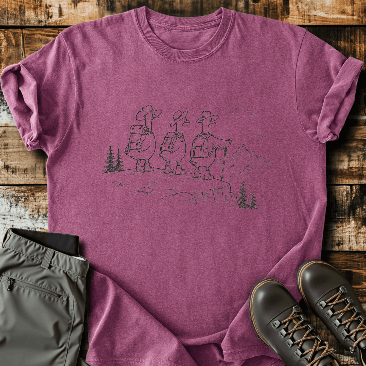 Duck Duck Hike T-Shirt - Graphic Tee - Gift for Hikers - Unisex