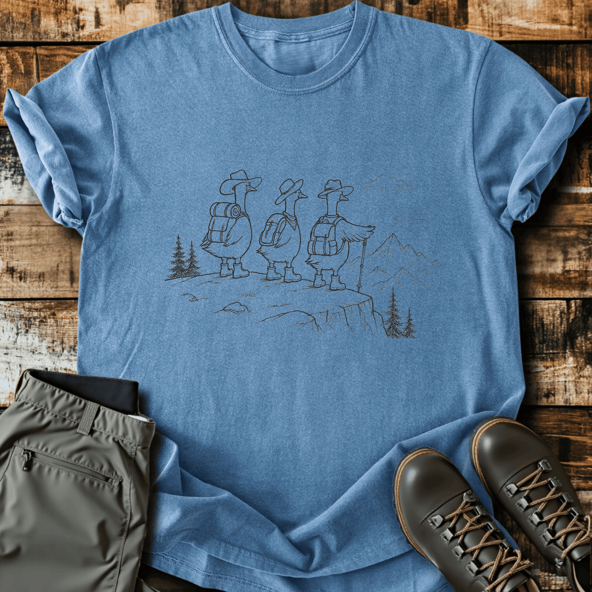 Duck Duck Hike T-Shirt - Graphic Tee - Gift for Hikers - Unisex