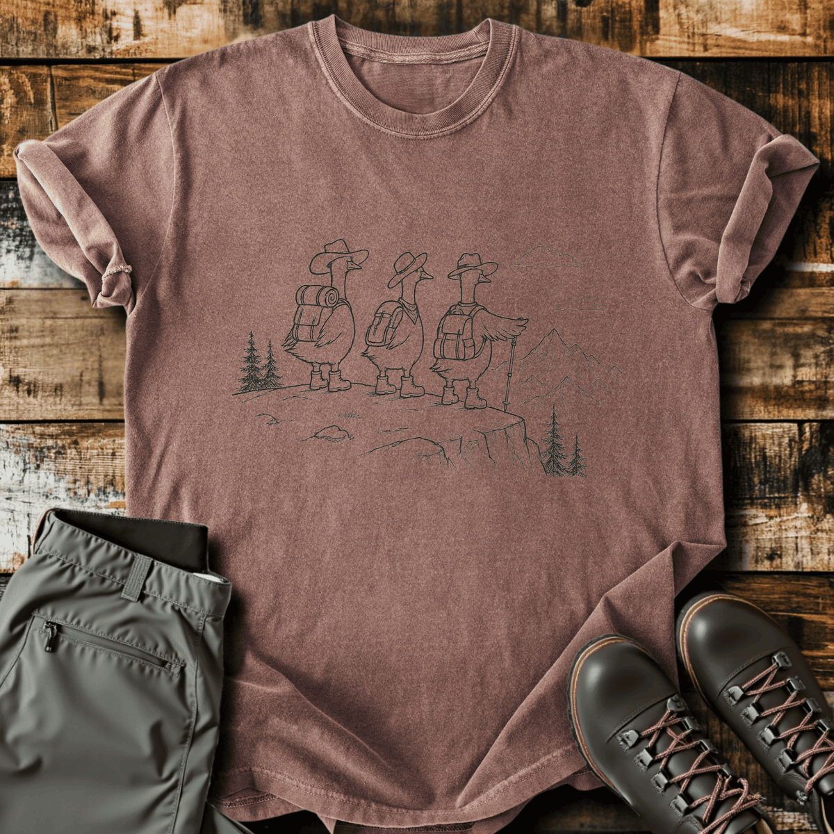 Duck Duck Hike T-Shirt - Graphic Tee - Gift for Hikers - Unisex