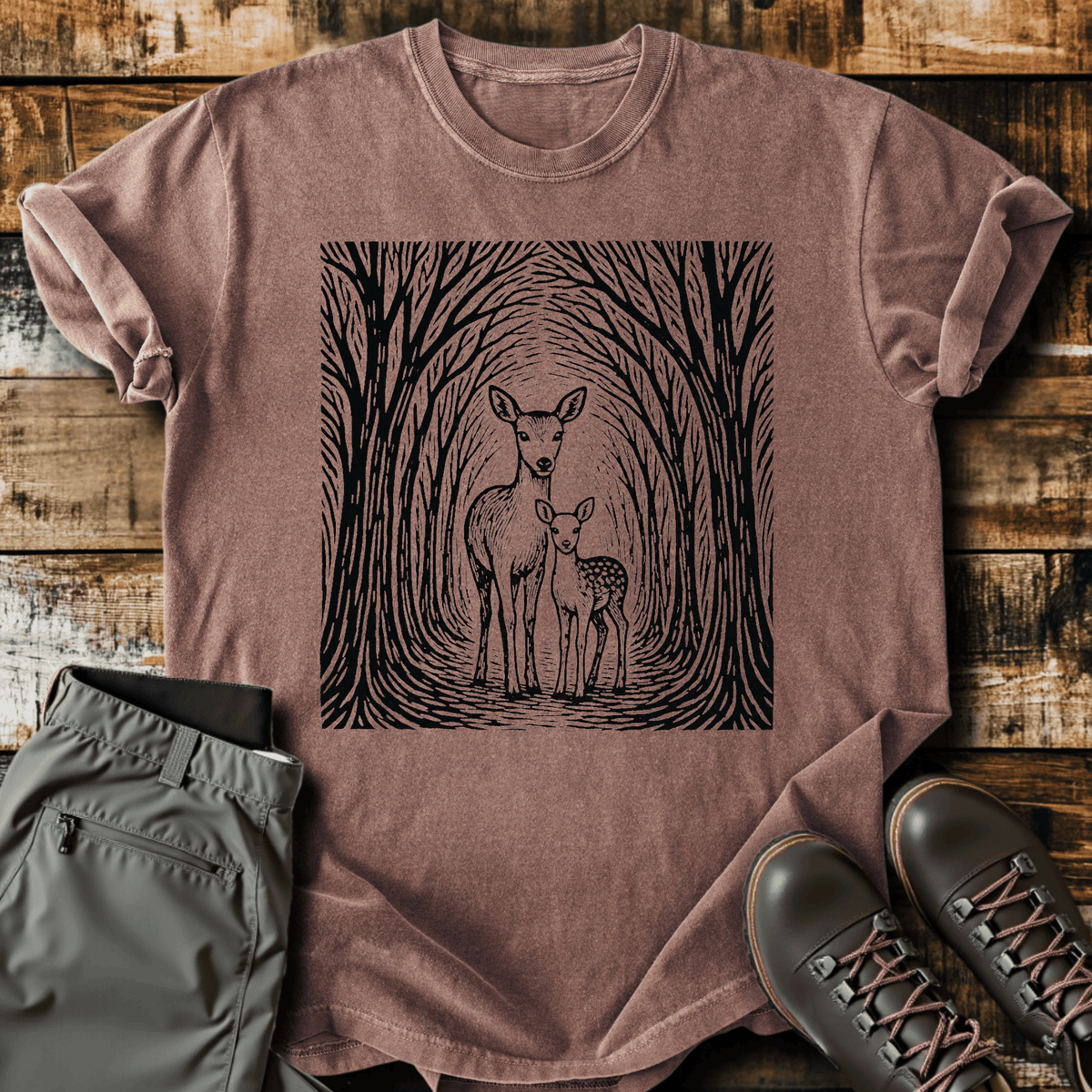 Doe & Dear T-Shirt - Funny Hiking Graphic Tee - Gift for Hikers - Unisex