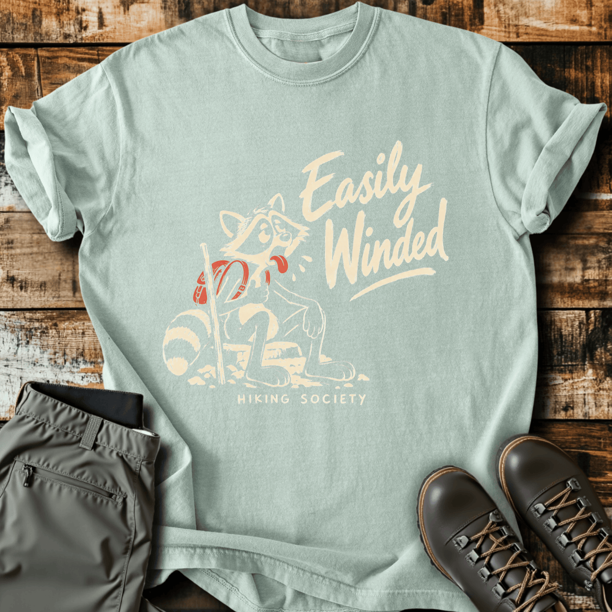 Easily Winded T-Shirt - Funny Hiking Graphic Tee - Gift for Hikers - Unisex