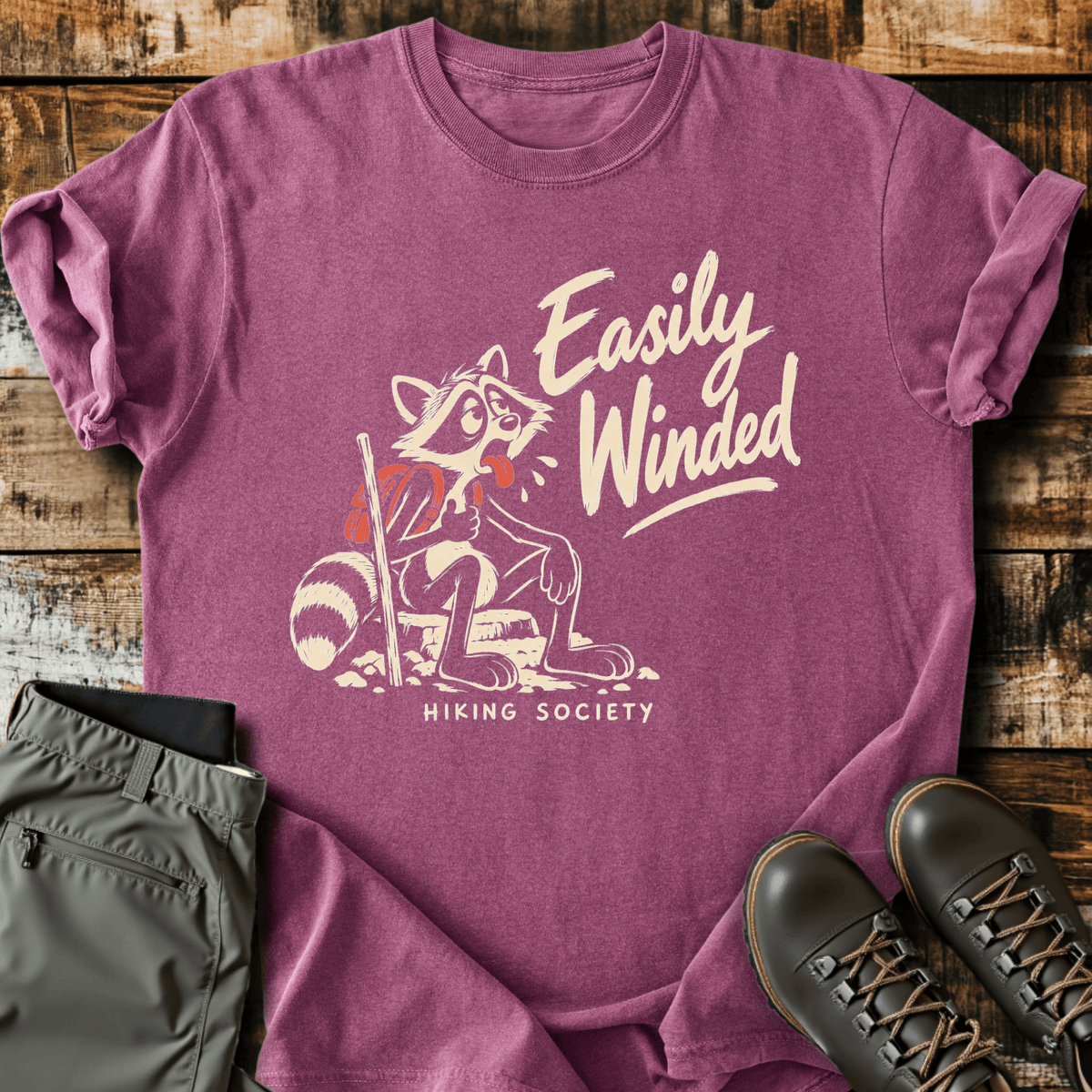 Easily Winded T-Shirt - Funny Hiking Graphic Tee - Gift for Hikers - Unisex