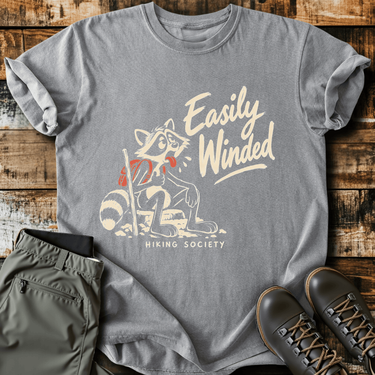 Easily Winded T-Shirt - Funny Hiking Graphic Tee - Gift for Hikers - Unisex
