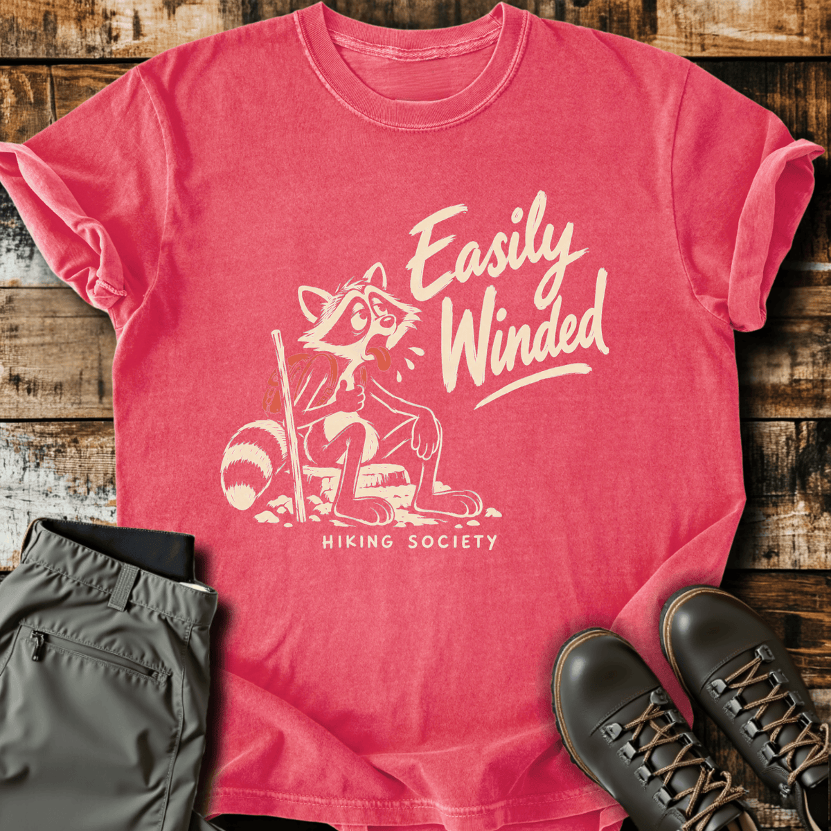 Easily Winded T-Shirt - Funny Hiking Graphic Tee - Gift for Hikers - Unisex