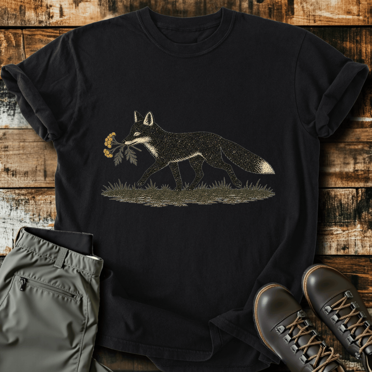 Fox Foraged T-Shirt - Funny Hiking Graphic Tee - Gift for Hikers - Unisex