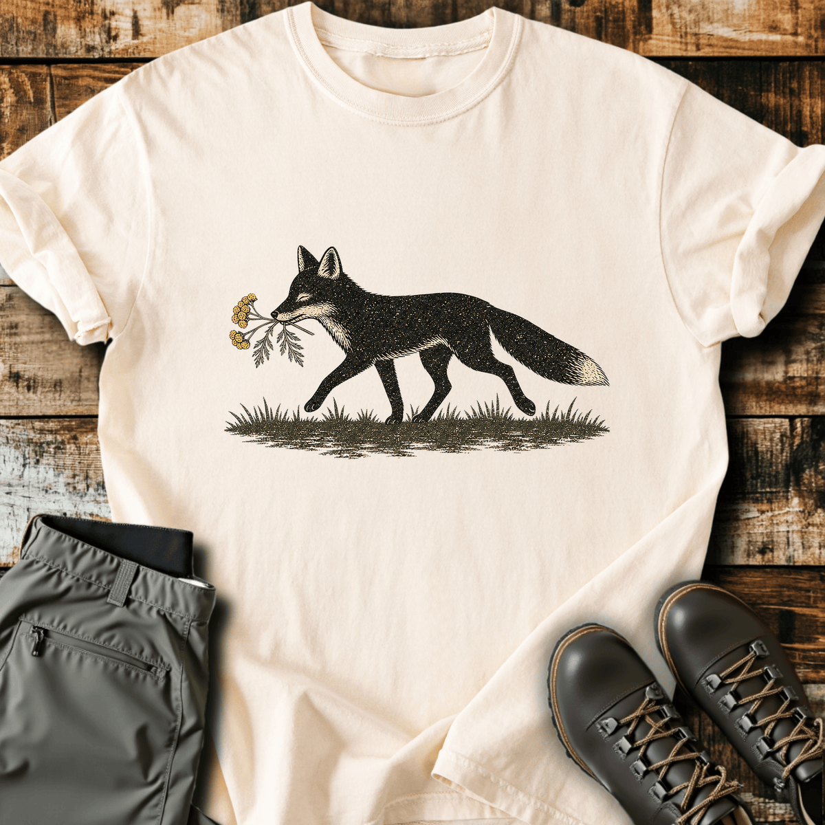 Fox Foraged T-Shirt - Funny Hiking Graphic Tee - Gift for Hikers - Unisex