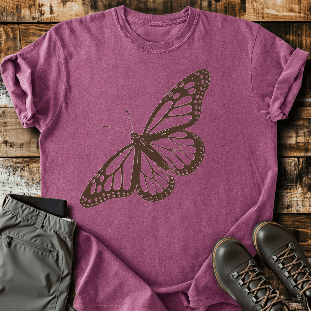 Social Butterfly T-Shirt - Funny Hiking Graphic Tee - Gift for Hikers - Unisex