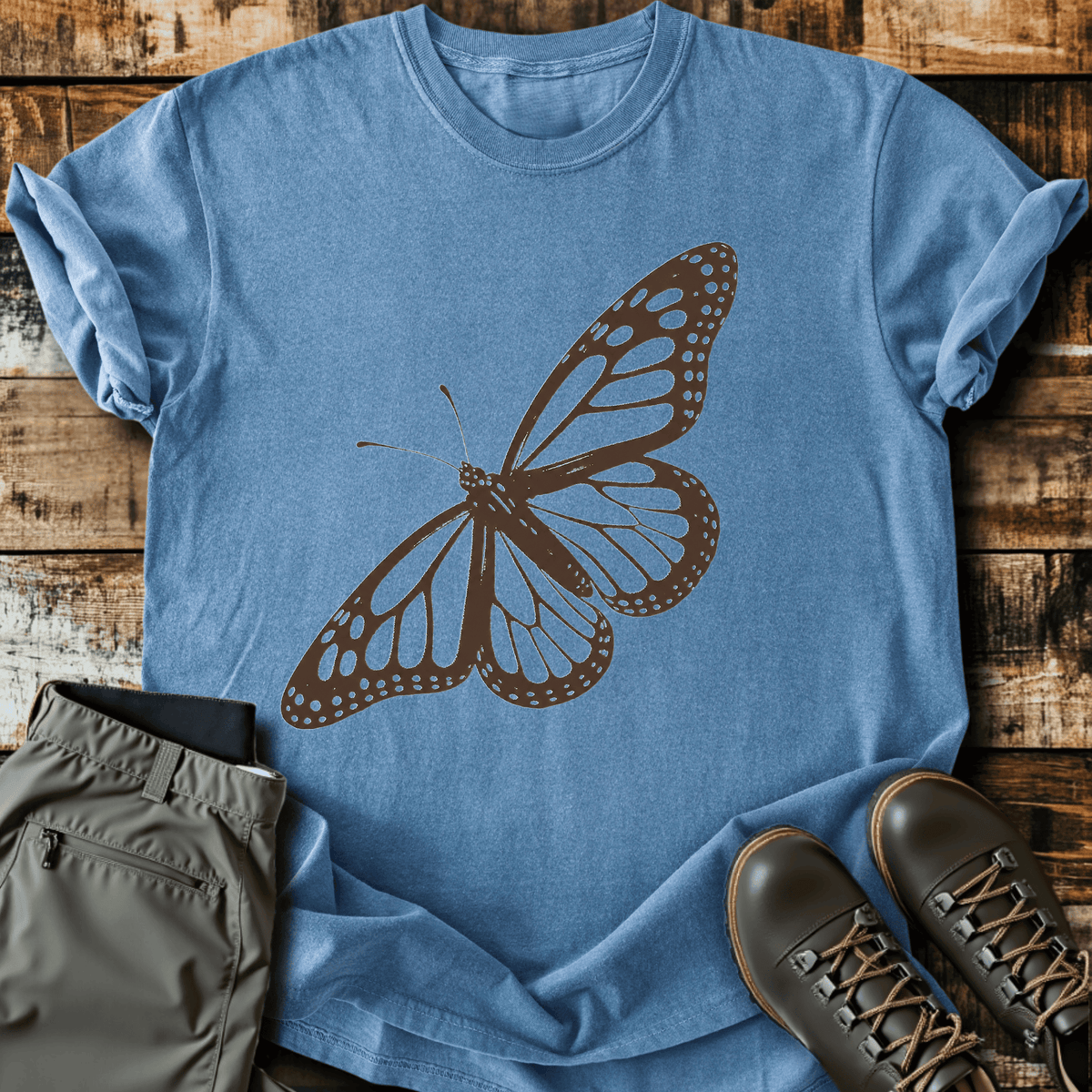 Social Butterfly T-Shirt - Funny Hiking Graphic Tee - Gift for Hikers - Unisex