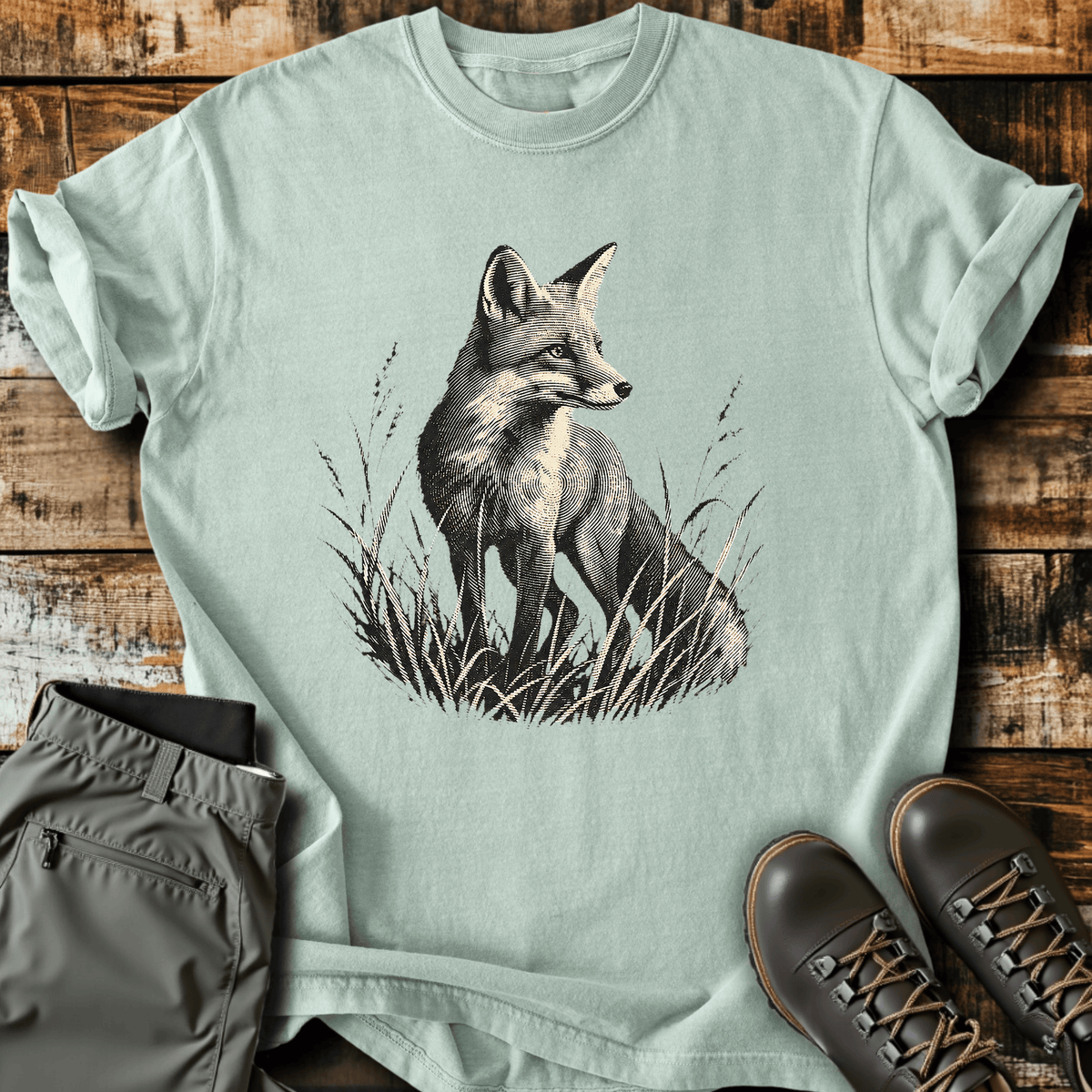 For Fox Sake T-Shirt - Funny Hiking Graphic Tee - Gift for Hikers - Unisex