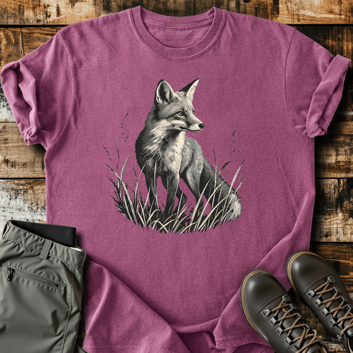 For Fox Sake T-Shirt - Funny Hiking Graphic Tee - Gift for Hikers - Unisex