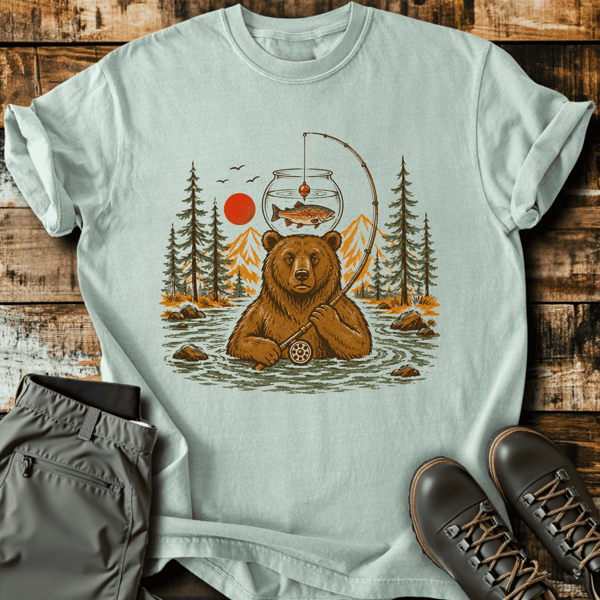 Bear Minimum Effort T-Shirt Funny Hiking Shirt