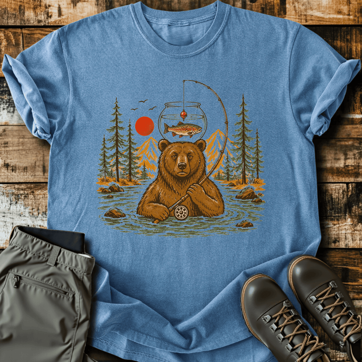 Bear Minimum Effort T-Shirt Funny Hiking Shirt