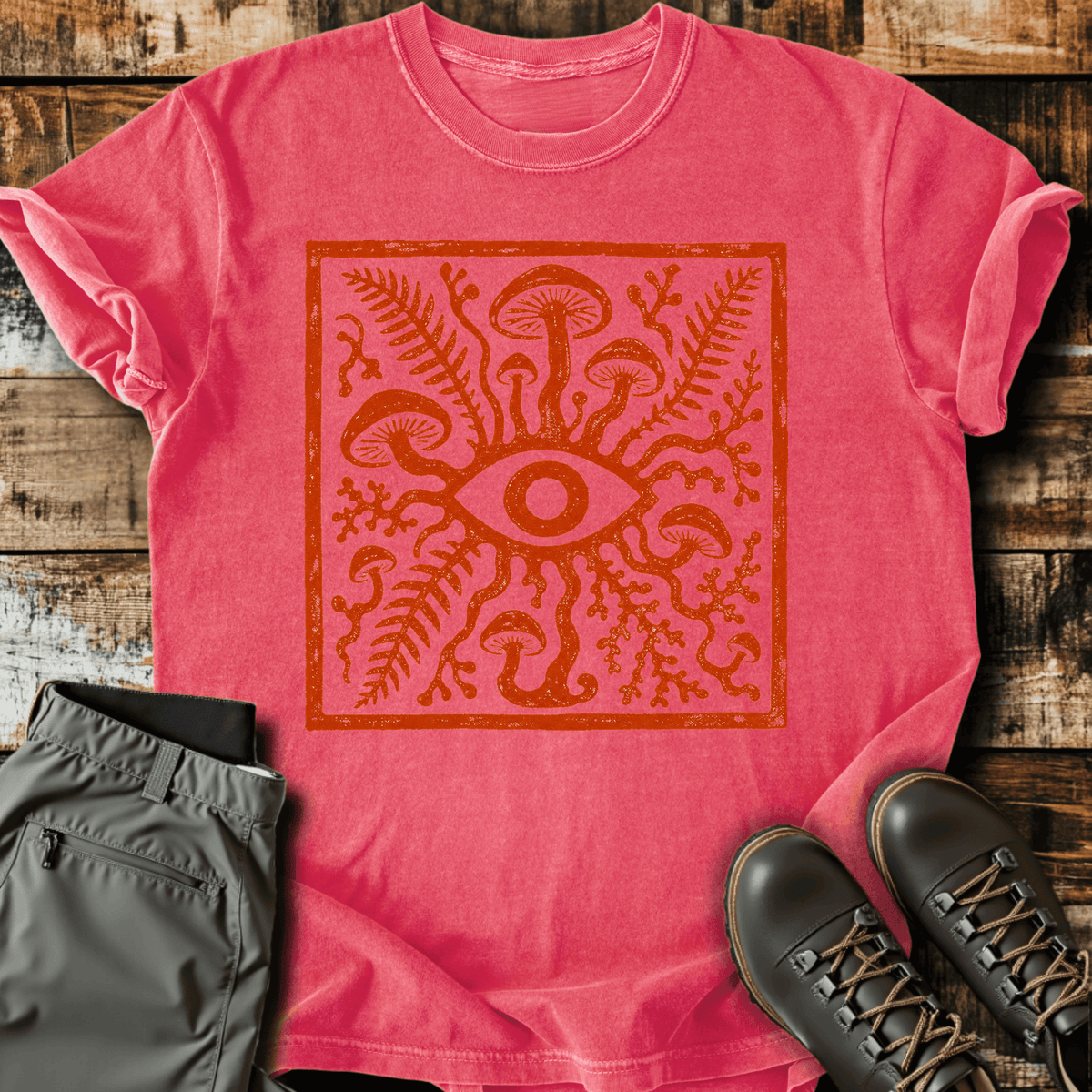 Forest Gaze T-Shirt Funny Hiking Shirt