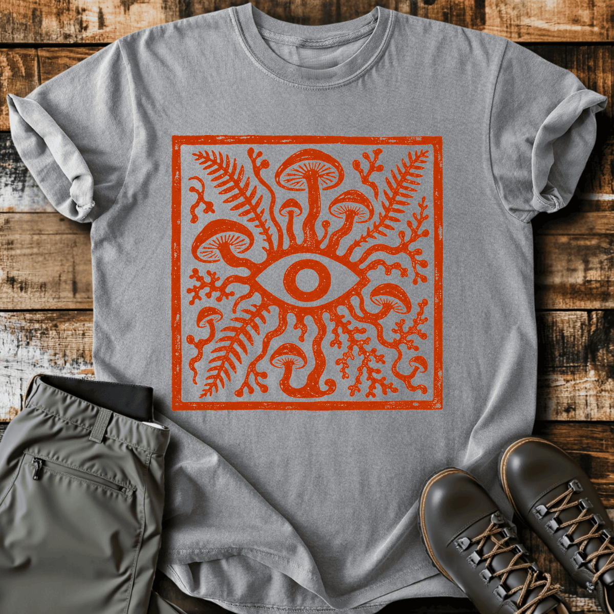 Forest Gaze T-Shirt Funny Hiking Shirt