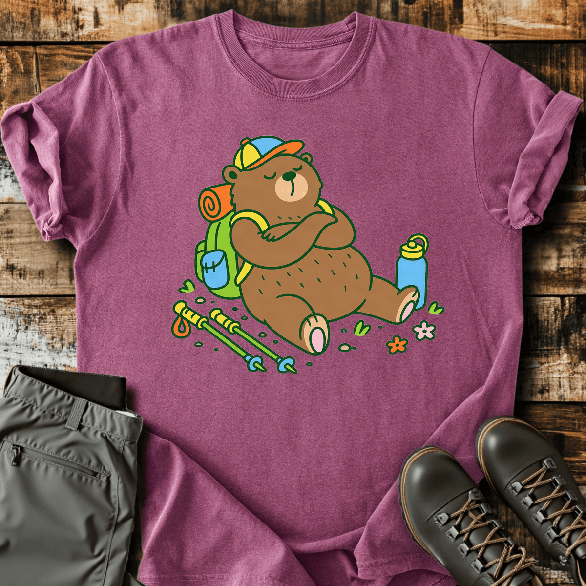 Bearly Made It T-Shirt - Funny Hiking Graphic Tee - Gift for Hikers - Unisex