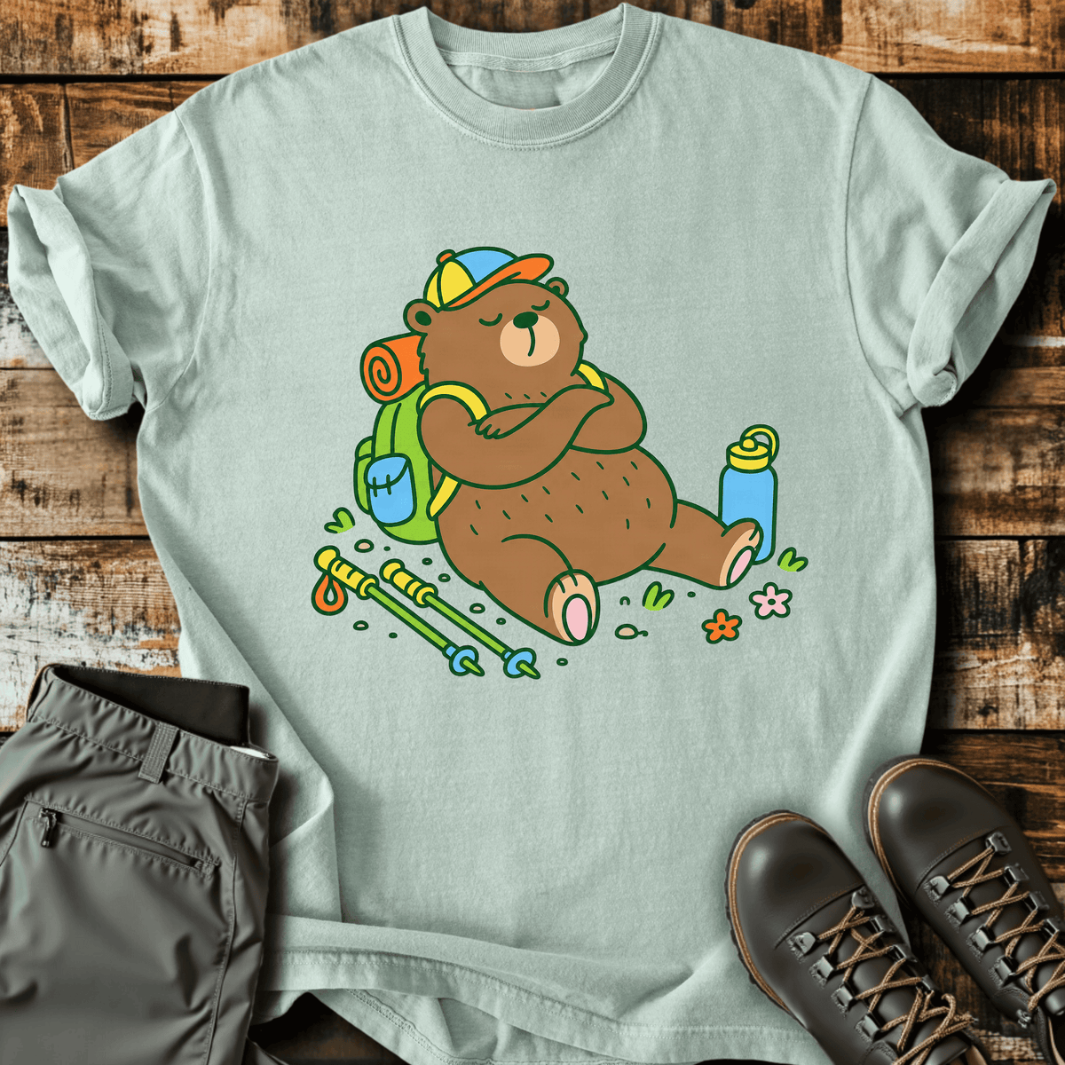 Bearly Made It T-Shirt - Funny Hiking Graphic Tee - Gift for Hikers - Unisex