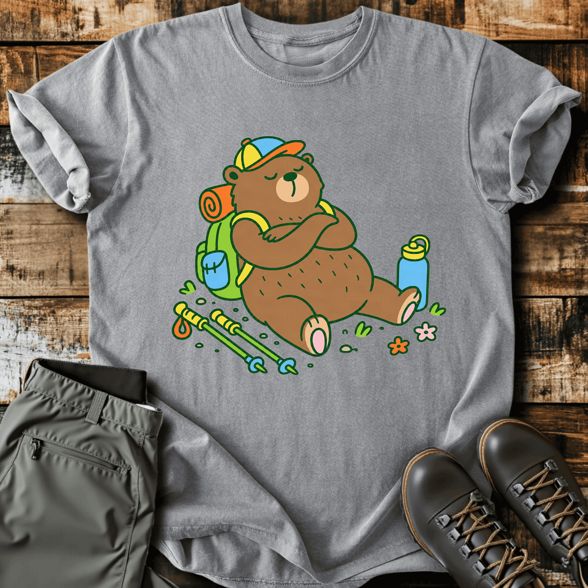 Bearly Made It T-Shirt - Funny Hiking Graphic Tee - Gift for Hikers - Unisex