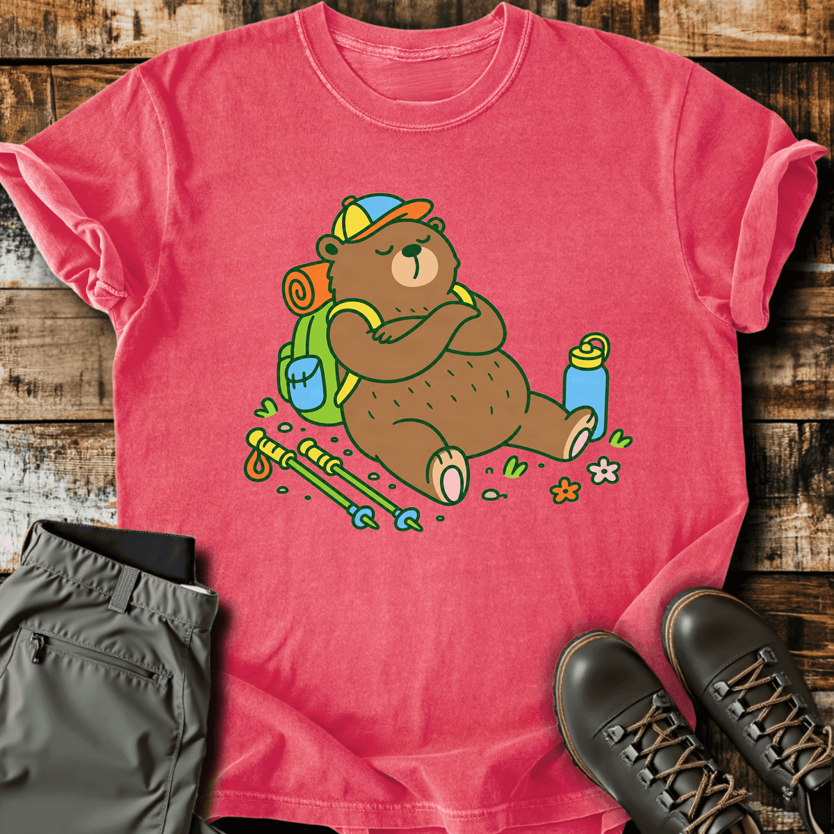 Bearly Made It T-Shirt - Funny Hiking Graphic Tee - Gift for Hikers - Unisex