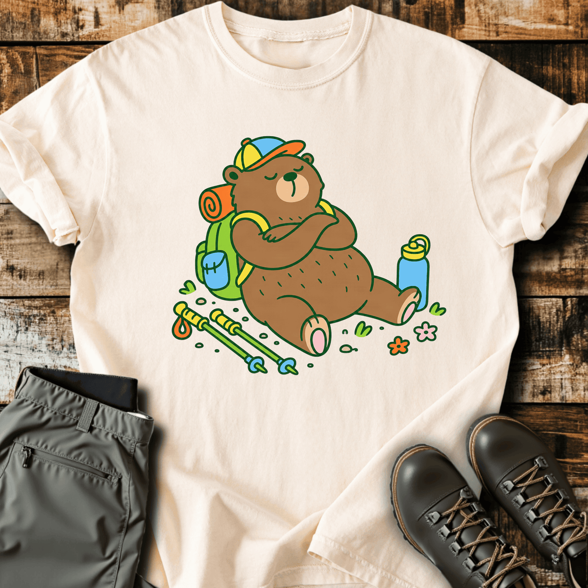 Bearly Made It T-Shirt - Funny Hiking Graphic Tee - Gift for Hikers - Unisex