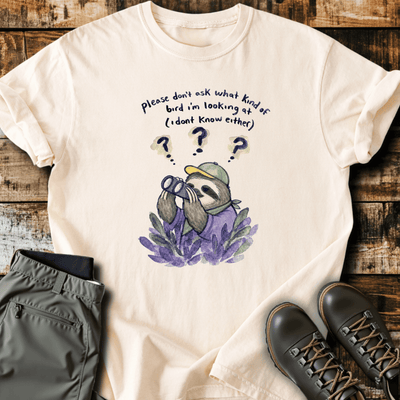 Casual Birder T-Shirt - Funny Hiking Graphic Tee - Gift for Hikers - Unisex