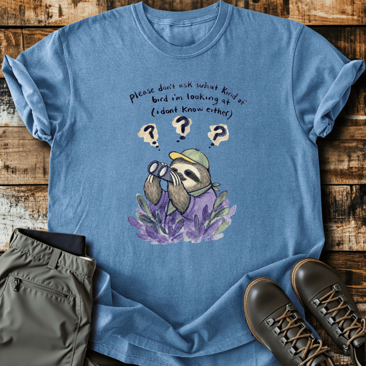 Casual Birder T-Shirt - Funny Hiking Graphic Tee - Gift for Hikers - Unisex