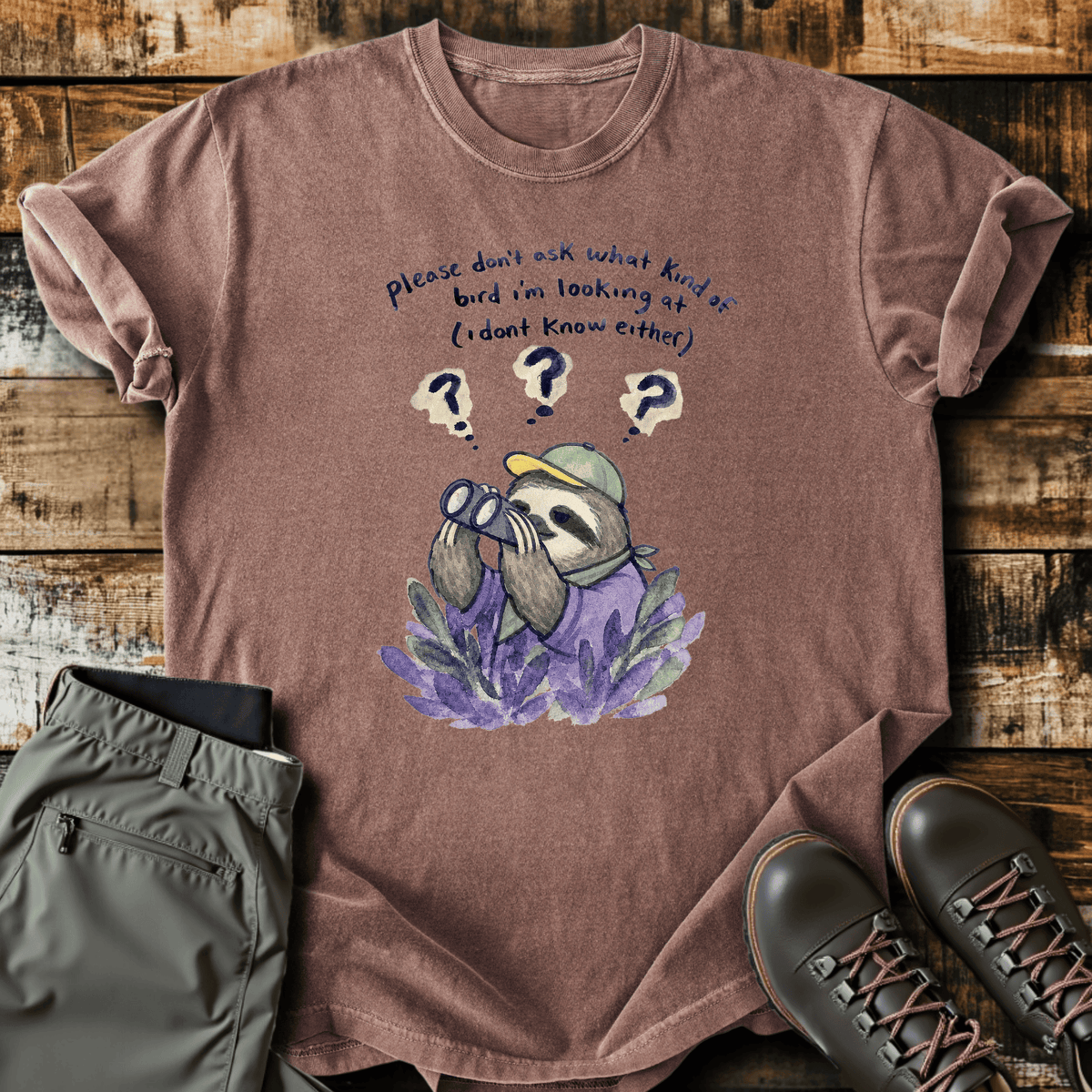 Casual Birder T-Shirt - Funny Hiking Graphic Tee - Gift for Hikers - Unisex